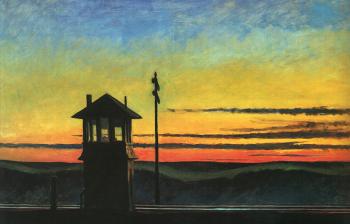 Edward Hopper : Railroad Sunset